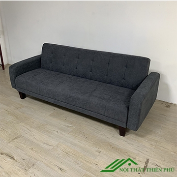 Sofa Giường Nỉ Xám Tối Hiện Đại- SF 48