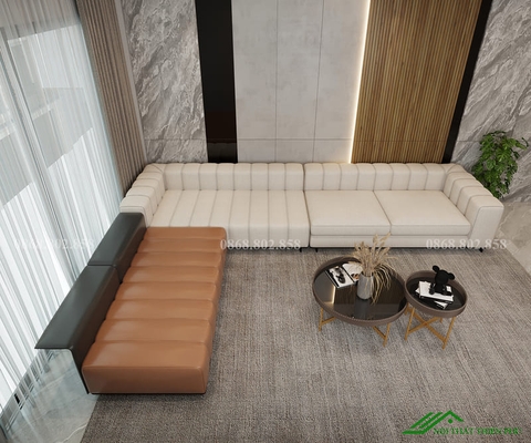 Sofa góc bọc da hiện đại - SF 131