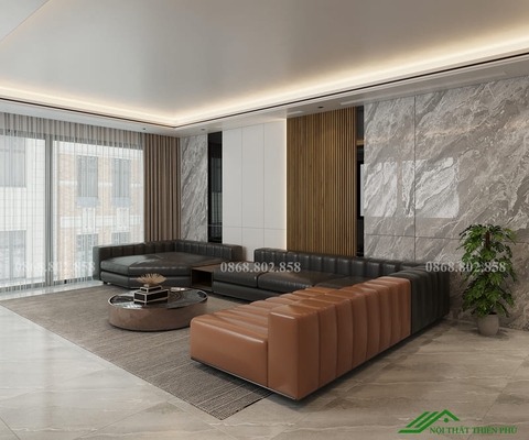 Sofa góc bọc da sang trọng- SF 130