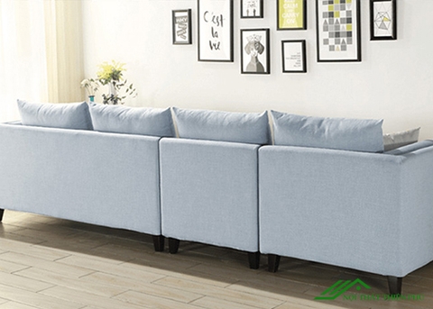 Sofa Góc Gỗ Tự Nhiên Bọc Nỉ Giá Rẻ - SF 55