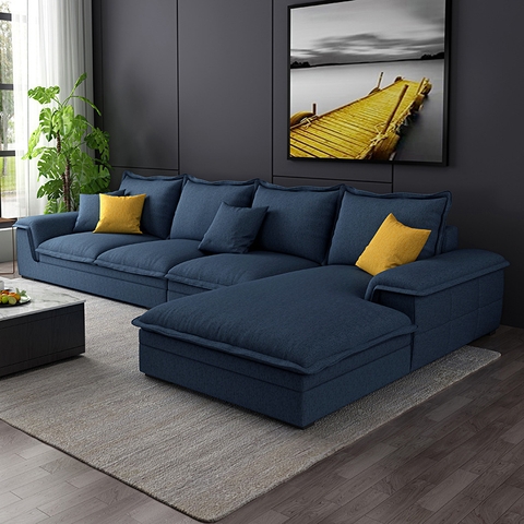 Sofa Nỉ Chữ L Kiểu Bắc Âu Hiện Đại - SF 97