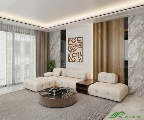 Sofa lông cừu góc màu trắng - SF 128