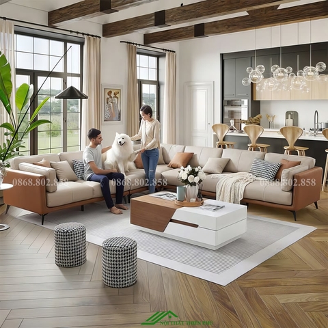 Sofa nỉ phòng khách phong cách châu âu - SF 120