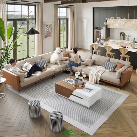 Sofa nỉ phòng khách phong cách châu âu - SF 120