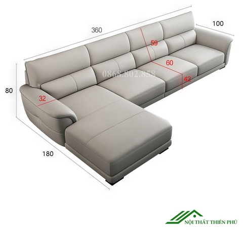 Sofa da phòng khách phong cách châu âu - SF 111