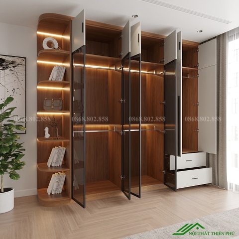 Tủ áo cánh kính hiện đại - TK 13