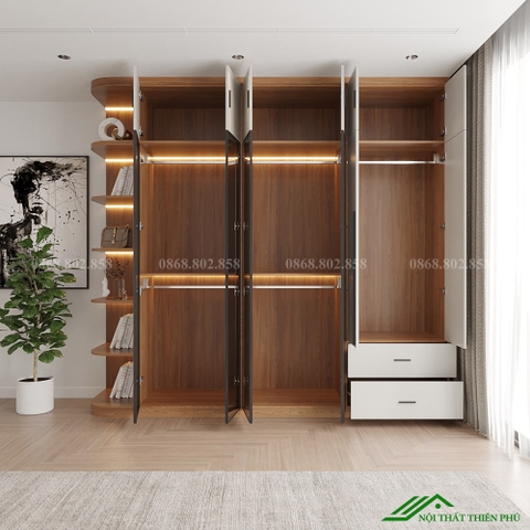 Tủ áo cánh kính hiện đại - TK 13