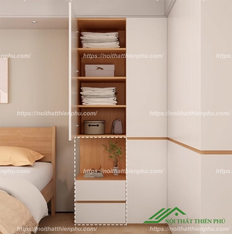 Tủ quần áo đẹp chứa nhiều ngăn - QA 108