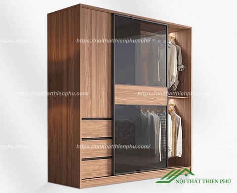 Tủ quần áo MDF thiết kế tinh tế - QA 117