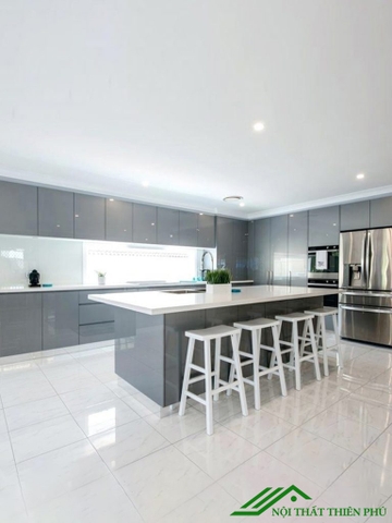 Tủ bếp cánh acrylic cao cấp - TB12