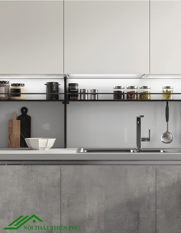 Tủ bếp đẹp màu xám - TB 13
