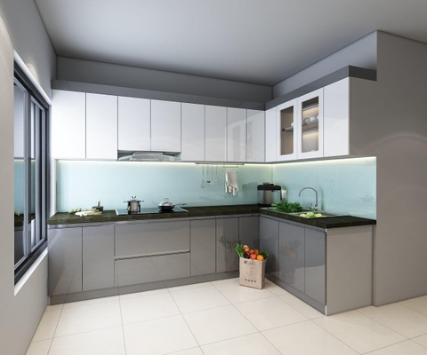 Tủ Bếp Gỗ Đẹp Giá Rẻ - TB 08