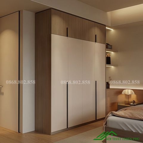 Tủ quần áo cánh mở hiện đại - QA 76