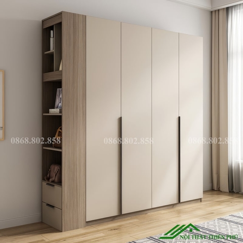 Tủ quần áo cánh mở hiện đại - QA 76