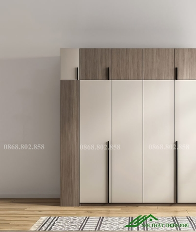Tủ quần áo cánh mở hiện đại - QA 76