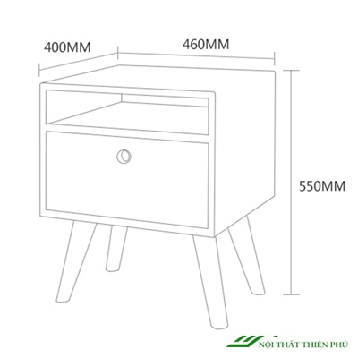 Tủ đầu giường kiểu Nhật đẹp - DG 16
