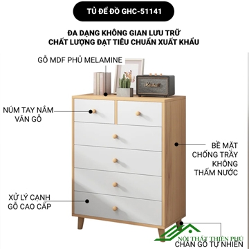 Tủ đầu giường phong cách Bắc Âu - DG 04