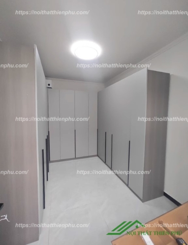 Mẫu tủ quần áo chữ L góc tường - QA 109