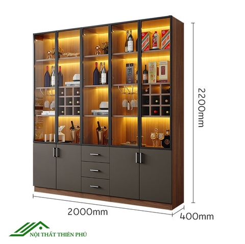 Tủ rượu phòng khách 2 cánh - TR 02