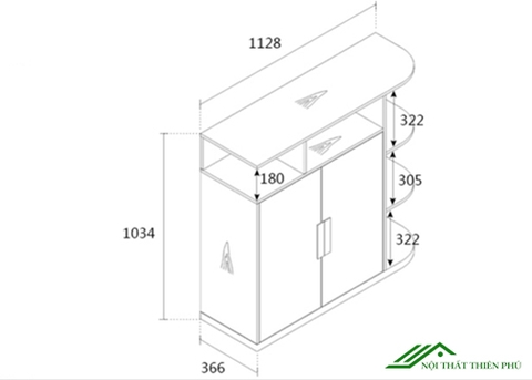 Tủ giày đẹp mang kiểu dáng thanh lịch - TG 29