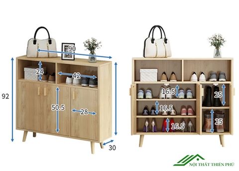 Tủ giày gỗ công nghiệp tiện lợi - TG 35