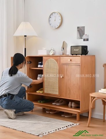 Tủ giày gỗ tự nhiên đẹp - TG 48