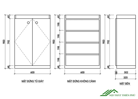 Tủ giày nhỏ tiện dụng - TG 30