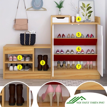 Tủ giày thiết kế hiện đại - TG 27