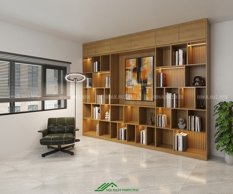 Tủ kệ trưng bày gỗ công nghiệp cỡ lớn - TT 08