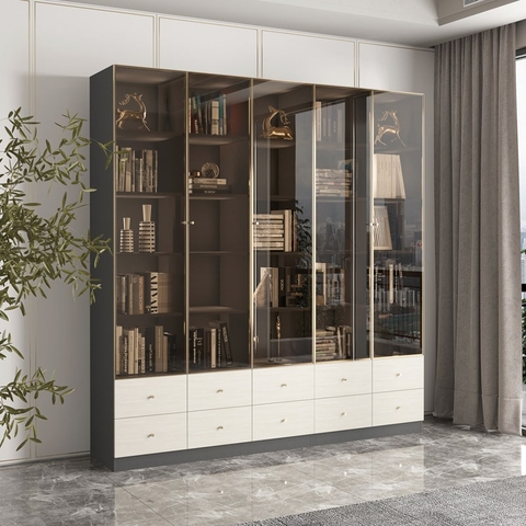 Tủ phòng khách cánh kính - TR 06