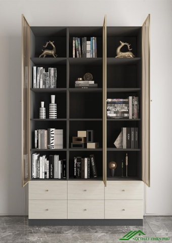 Tủ phòng khách cánh kính - TR 06