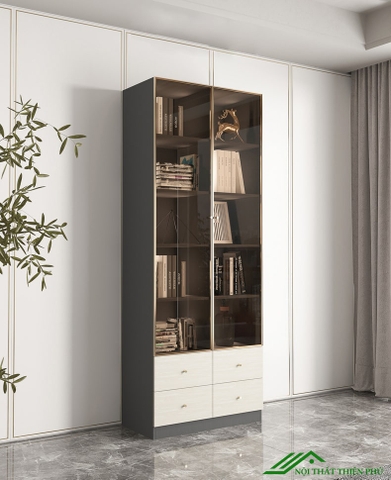 Tủ phòng khách cánh kính - TR 06