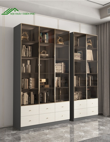 Tủ phòng khách cánh kính - TR 06