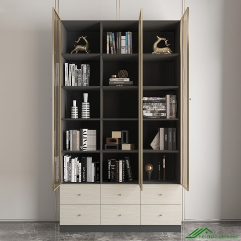 Tủ phòng khách cánh kính - TR 06