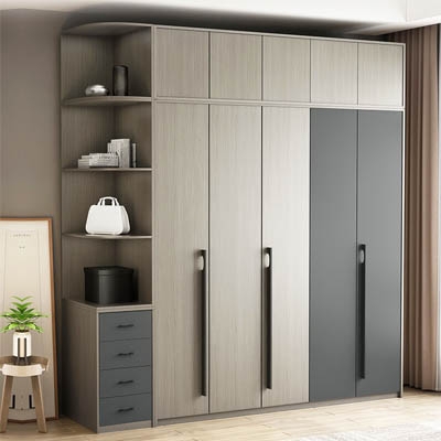 Tủ Quần Áo 5 Cánh Mở Có Kệ Góc Đẹp - QA 58