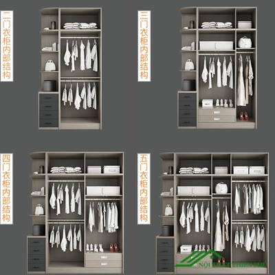 Tủ Quần Áo 5 Cánh Mở Có Kệ Góc Đẹp - QA 58