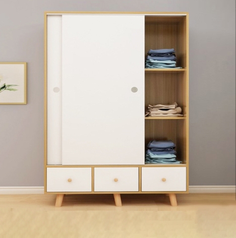 Tủ quần áo cánh lùa gỗ MDF hiện đại - QA 12