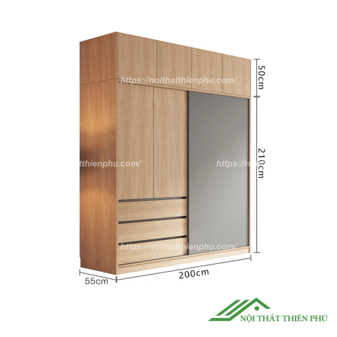 Tủ quần áo cánh lùa hiện đại - QA 105