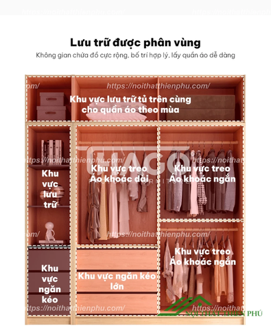 Tủ quần áo cánh lùa hiện đại - QA 105