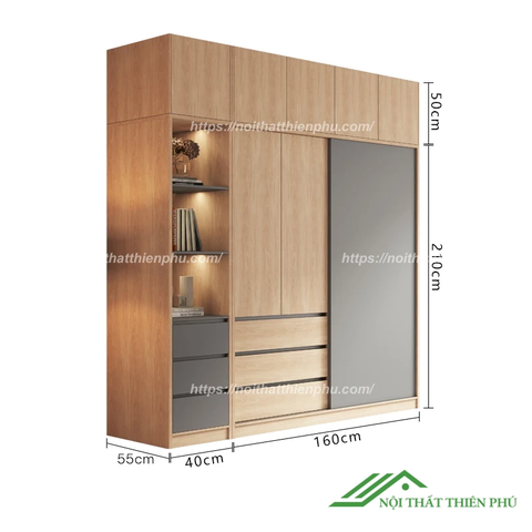 Tủ quần áo cánh lùa hiện đại - QA 105