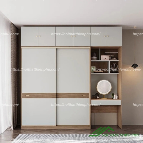 Tủ quần áo cánh lùa chất liệu MDF - QA 101