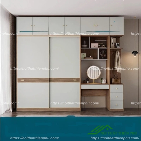 Tủ quần áo cánh lùa chất liệu MDF - QA 101