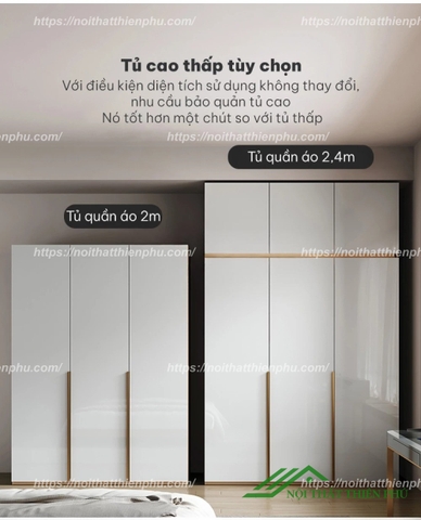 Tủ quần áo cánh mở chất liệu MDF - QA 106