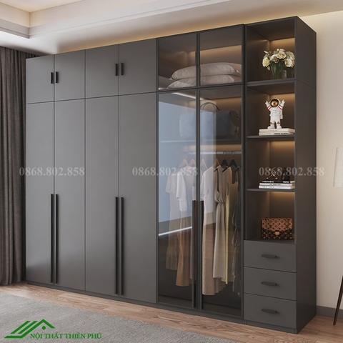 Tủ quần áo cánh mở hiện đại - TK 08