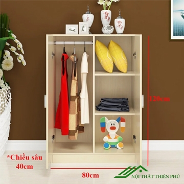 Tủ quần áo 2 cánh cho bé đẹp - QA 26