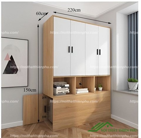Tủ quần áo để đầu giường tiện lợn - QA 110