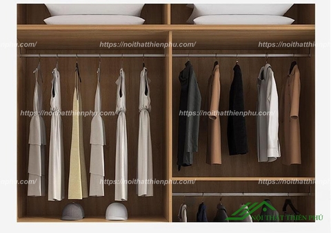 Tủ quần áo đứng có kệ góc độc đáo - QA 112