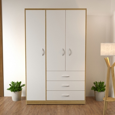 Tủ Quần Áo 3 Cánh Màu Trắng Đẹp - QA 52