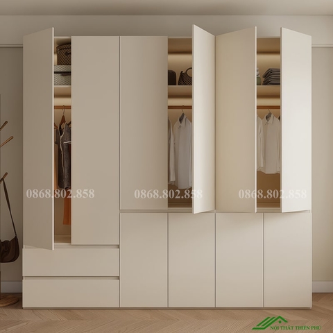 Tủ quần áo gỗ công nghiệp - QA 77