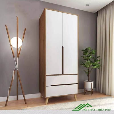 Tủ quần áo gỗ công nghiệp 2 cánh mở - QA 70